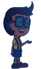 garoto explicando